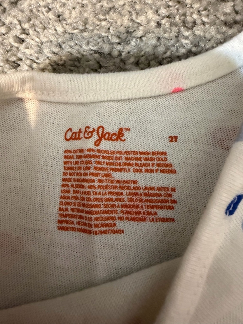 Cat & Jack White Short-Sleeve Dress with Multicolor Heart Print - Picture 2 of 3